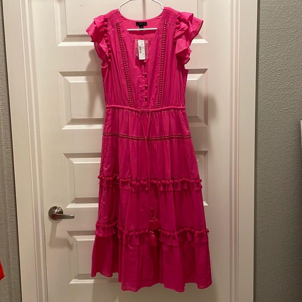NWT JCrew Hot Pink Dress.